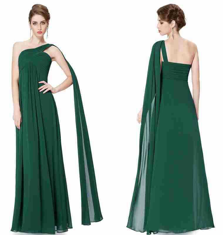 Elegant One-shoulder Ribbon Long Slim-fit Backless Banquet Dress