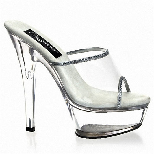 Stiletto Sandals And Slippers High-Heel Transparent Rhinestone Women's Shoes