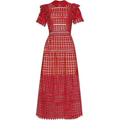 British Style Retro Lapel Dress Spring And Summer New Women's Clothing