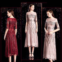 kudapy Red and pink crystal embroidered long evening dress, very luxurious.