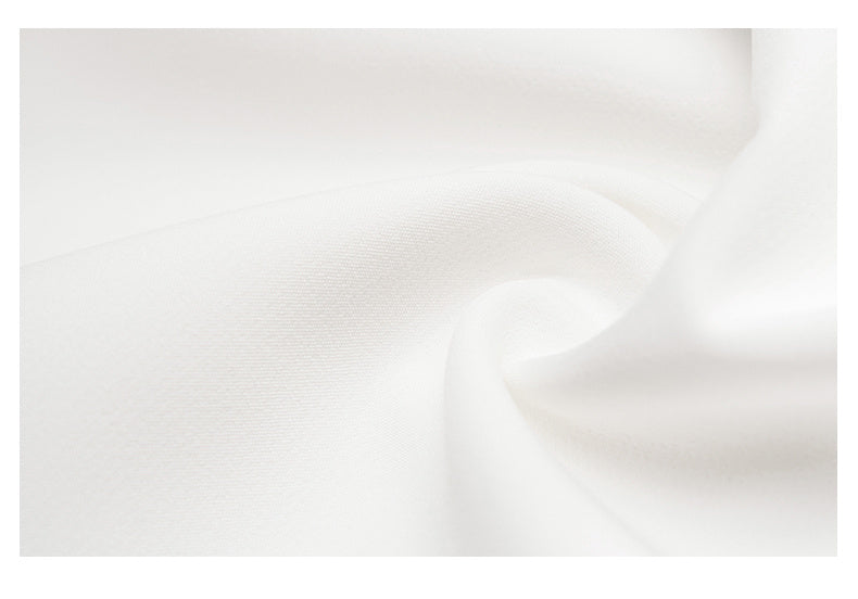White Loose Long-sleeved V-neck Design Sense Of Niche Retro
