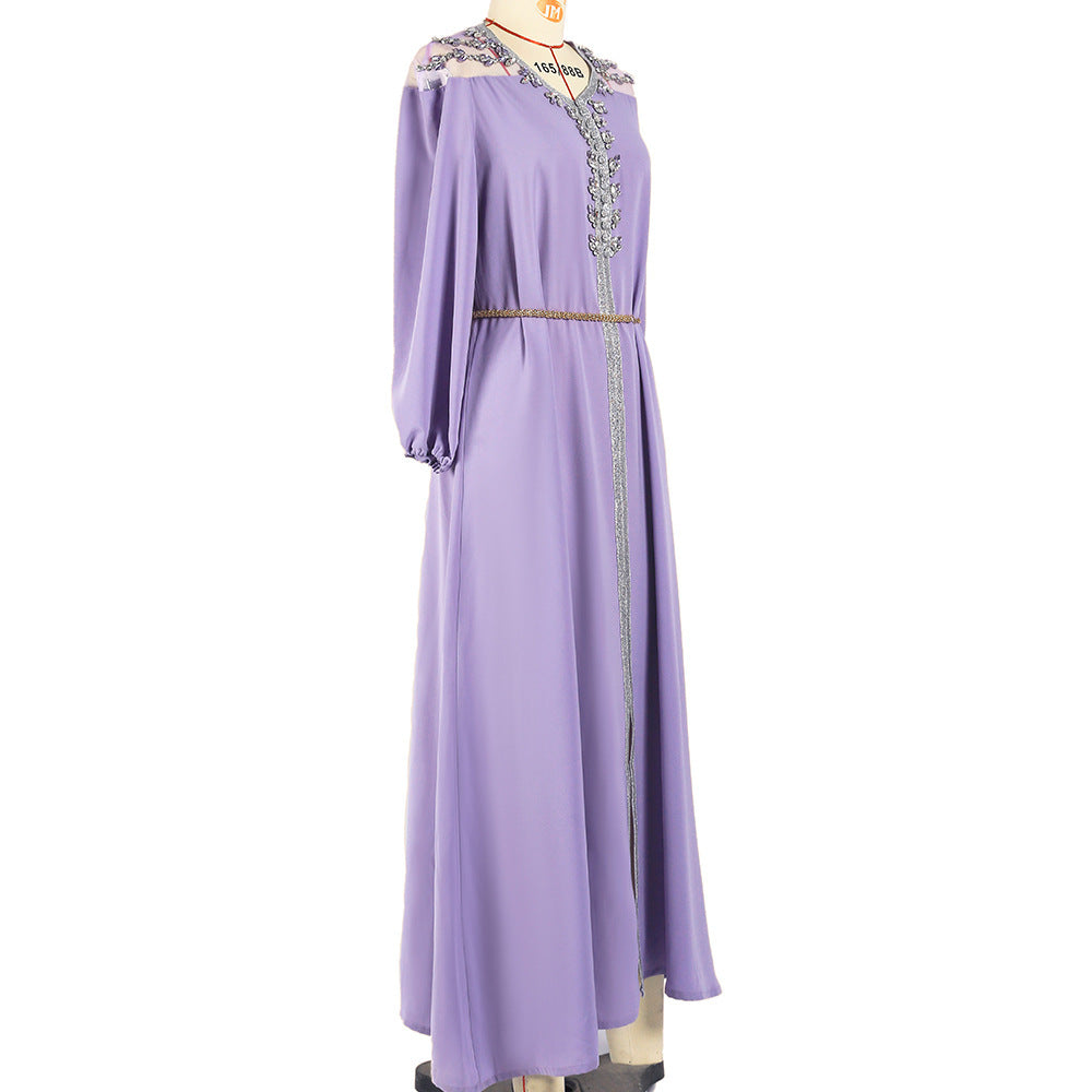 Women's Temperament Fashion Rhinestone Decorative Dress